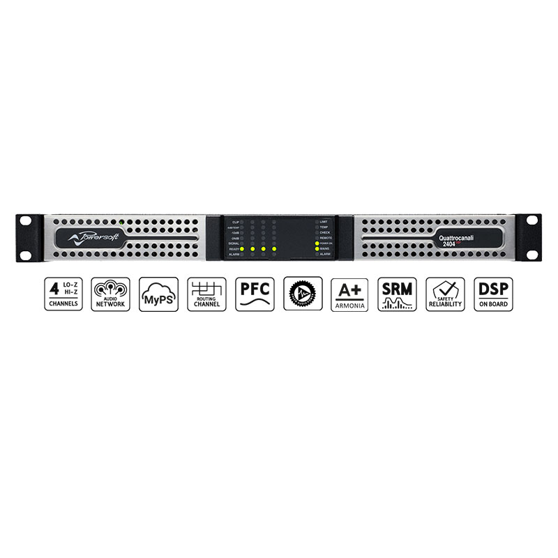 Cục Đẩy Công Suất  4 Kênh Powersoft Quattrocanali 2404 DSP