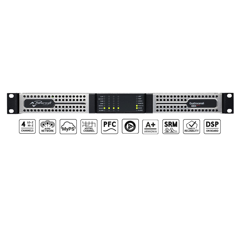 Cục Đẩy Công Suất  4 Kênh Powersoft Quattrocanali 4804 DSP+