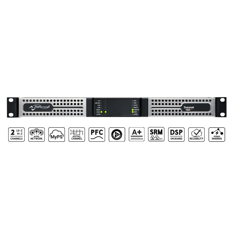 Cục Đẩy Công Suất 2 Kênh Powersoft Duecanali 1604 DSP