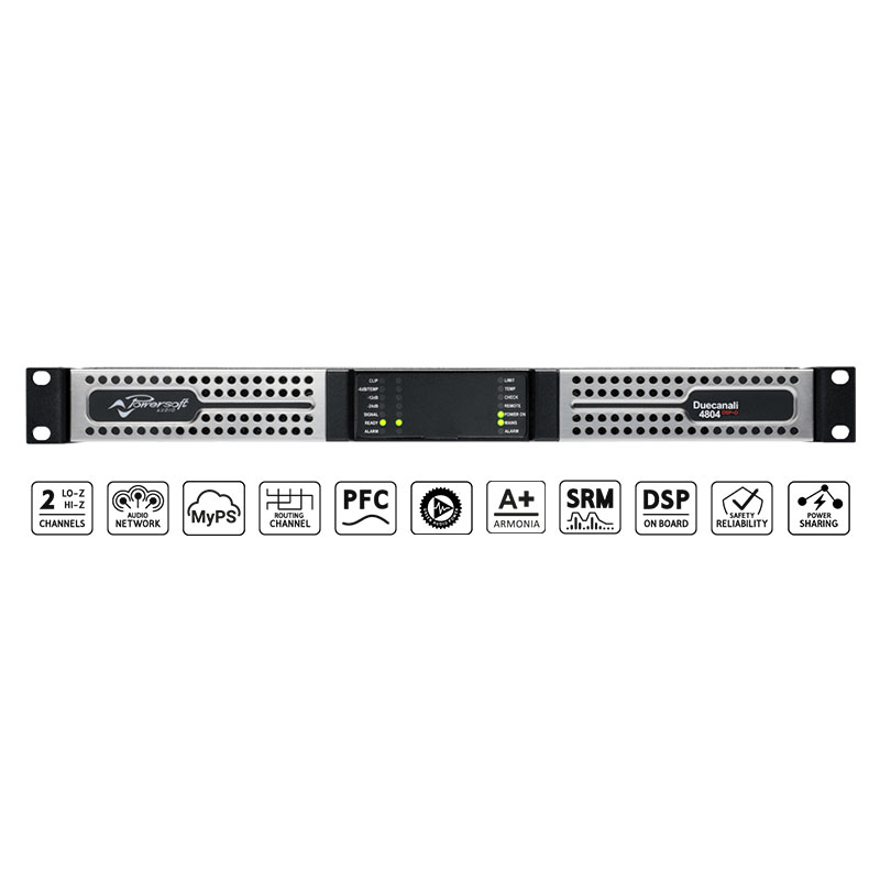 Cục Đẩy Công Suất  2 kênh Powersoft Duecanali 4804 DSP+D