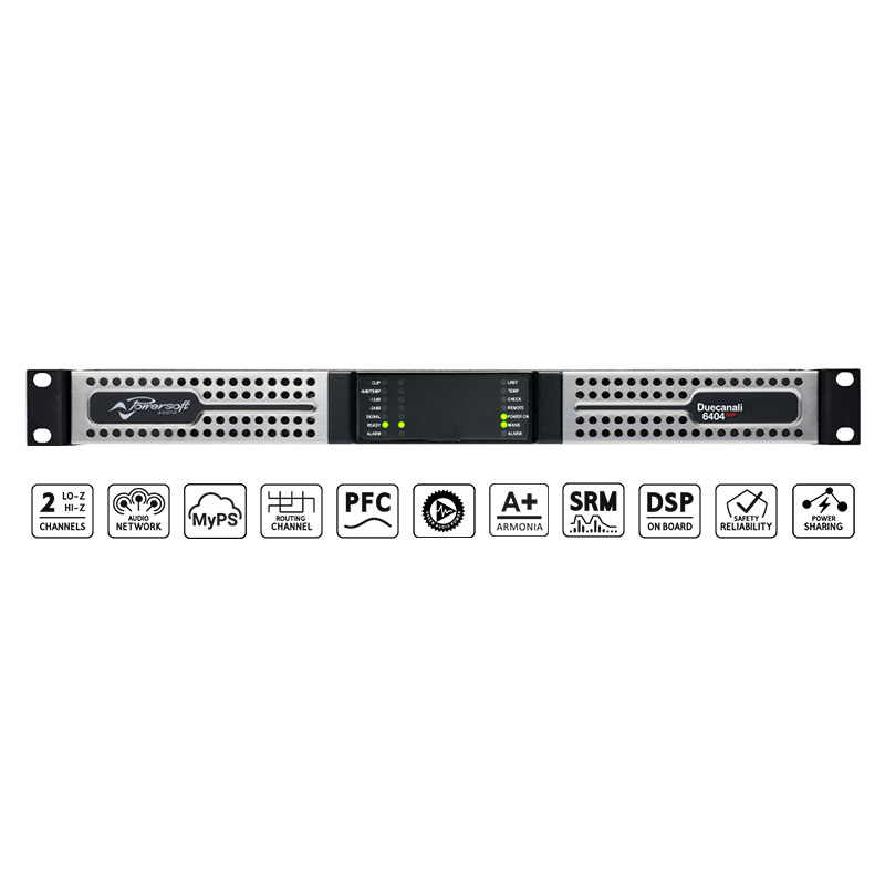 Cục Đẩy Công Suất  2 Kênh Powersoft Duecanali 6404 DSP
