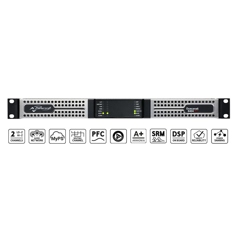 Cục Đẩy Công Suất 2 Kênh Powersoft Duecanali 6404 DSP+D