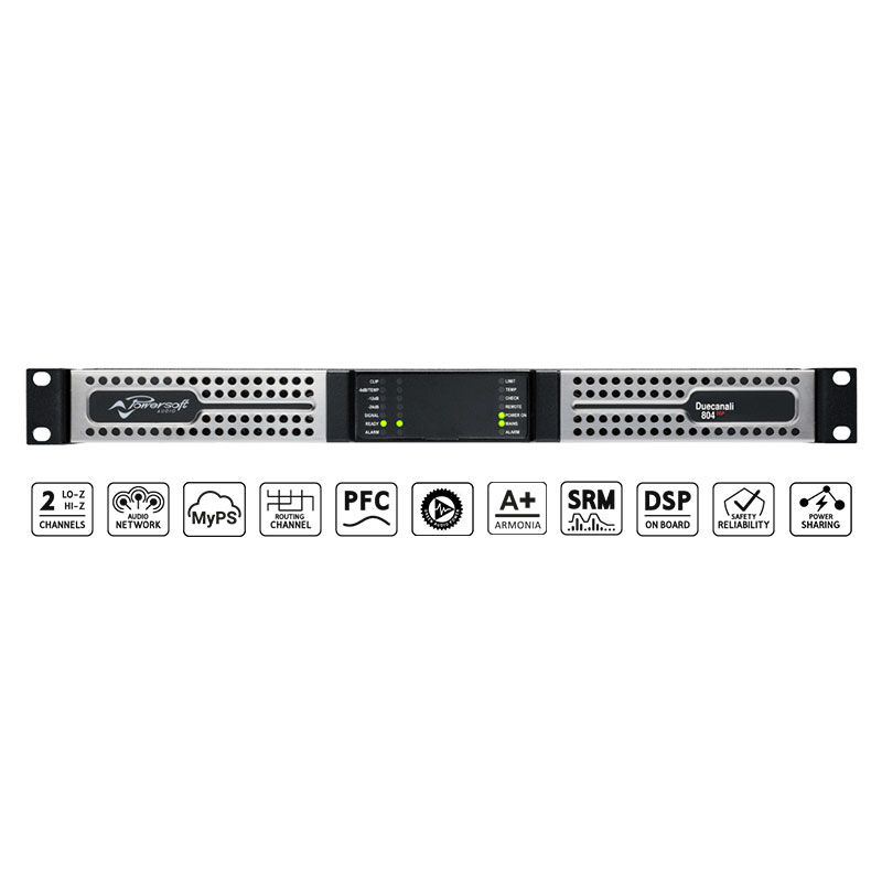 Cục Đẩy Công Suất  2 Kênh Powersoft Duecanali 804 DSP