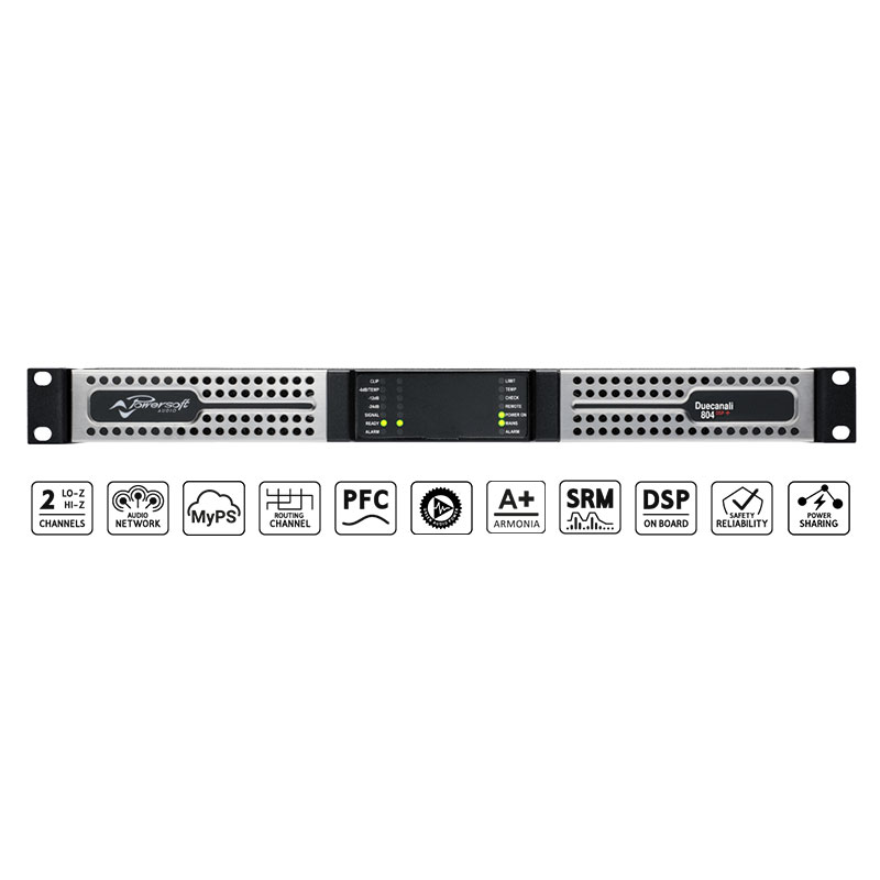 Cục Đẩy Công Suất  2 Kênh Powersoft Duecanali 804 DSP+